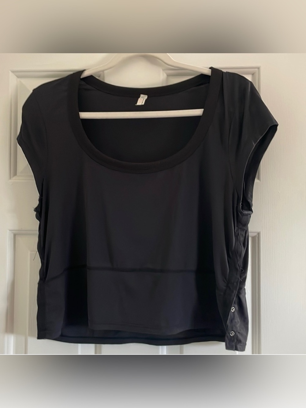 FP Movement by Free People Black Scoop Neck Crop Top